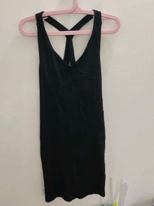 Sleek Black Racerback Dress