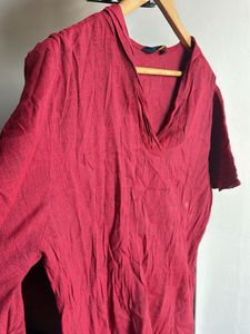 Red short Cotton Kurta - Casual &amp; Comfortable
