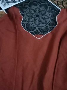 Stylish short top with semi patiala suit