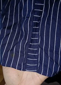 Navy Striped up down kurti