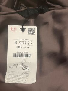Zara Mauve Satin Halter Scarf Top - Size Small