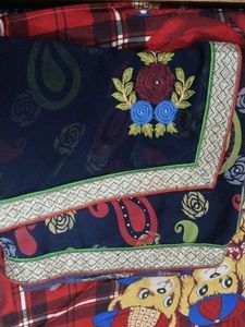 Embroidered Navy Blue Saree