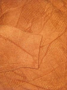 Boys Stylish Brown Checkered Knit Sweater (10-11 Y