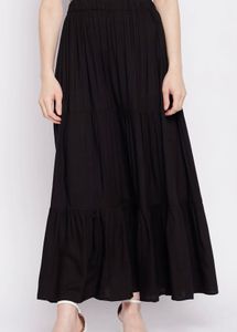 Black Tiered Maxi Skirt