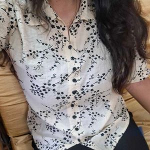 Stylish Cream Top/Shirt