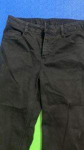 black flared jean