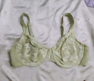 Green Floral Bra