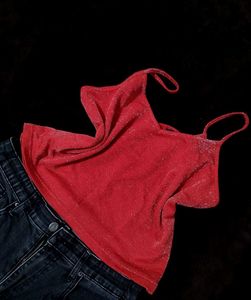 Sparkly Red Cami Top