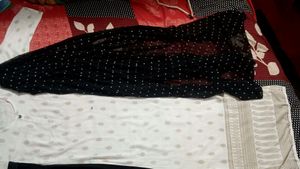 Long Kurti And Black Pant &amp; Dupatta 🖤🤍🖤