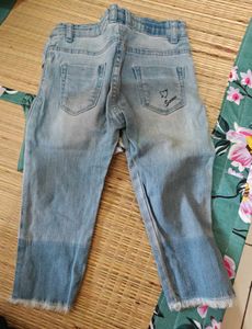 Cute Distressed Jeans with Fun Print