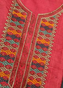 Beautifully Embroidered Kurta Set (Unstitched)