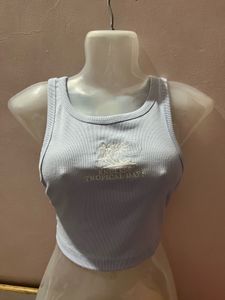 Light Blue Cropped Tank Top