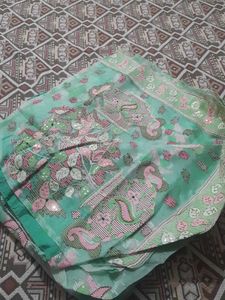 Green Floral Saree