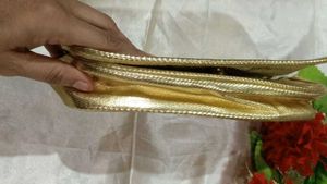 Y2k Korean Glamorous Gold Clutch Authentic Orginal