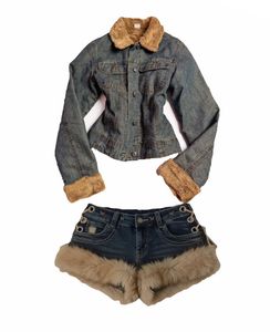 Fur Trim Denim Jacket