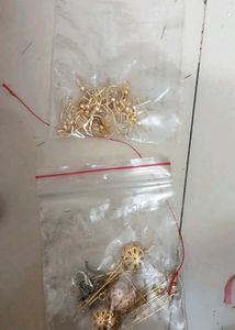 Gold Embellishment Trim + Earings Making Items