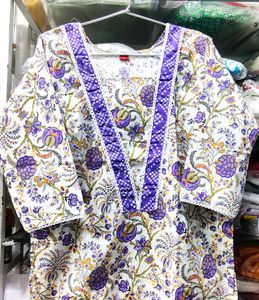 Elegant Floral Print Kurta Set
