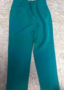 Elegant Teal Wide-Leg Trousers