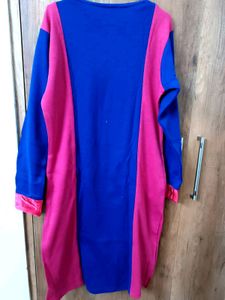 Embroidered Woolen Kurta In Size XL