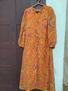 Vibrant Floral Print Midi Dress