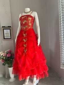 NO DISCOUNT Red Embellished Gown