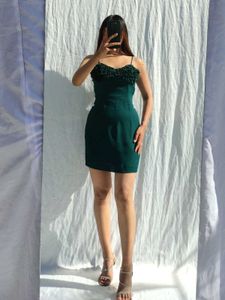 Green Mini Bodycon Dress