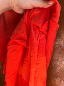 Bright Orange Tiered Dress