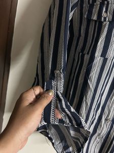 Striped Button-Up Shirt