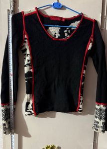 Winter Black fitted sweater