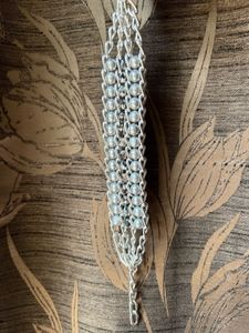 Silver Tone Beaded bracelet