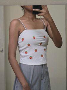 Strawberry Print Camisole Top