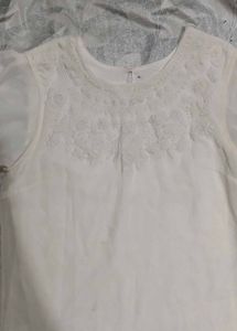 Elegant Off-White Embroidered Blouse