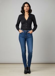 Miss sixties Black Button-Down Shirt
