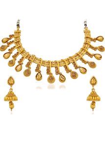 Elegant Gold-Toned Necklace Set