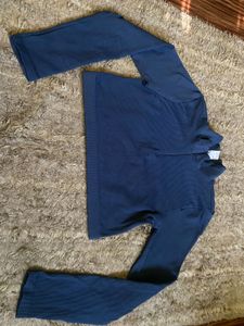 Navy Blue Pullover Top