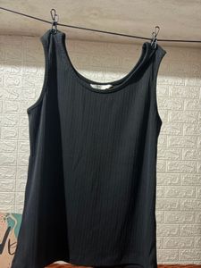 Black Ribbed Tank Top