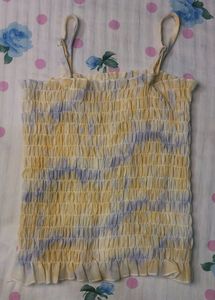 New Tube Top Yellow Crop