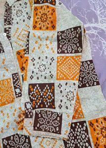 Sangria Vibrant Block Print Cotton Kurta