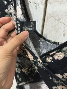 Floral Print Mini Dress - Size Small