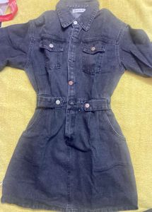 perfect black denim dress