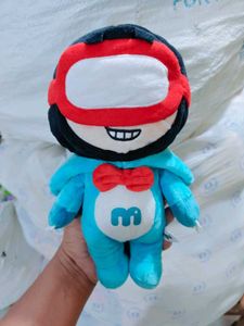 Cute Blue Mascot Plush Toy