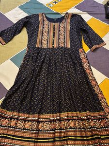 Blue Printed Naira Cut Suit