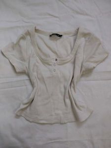 Cream Neck Top