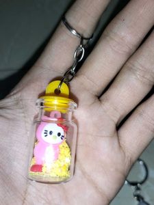 Cute Hello Kitty Keychain Bottle Charm