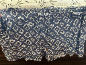 Women's Navy Blue Patterned Shorts