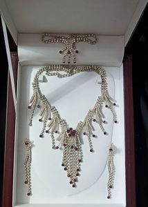Necklace Set American Diamond Earrings, Bracelet