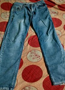 y2k fashion Blue Washed Denim Jeans