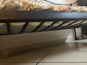 BLACK METAL SOFA, WITHOUT MATTRESS