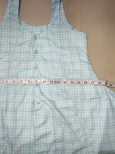 Light Blue Checkered Sleeveless Dress