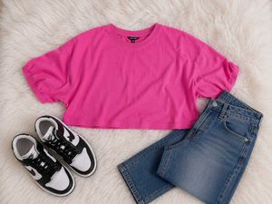 Shein oversized crop top